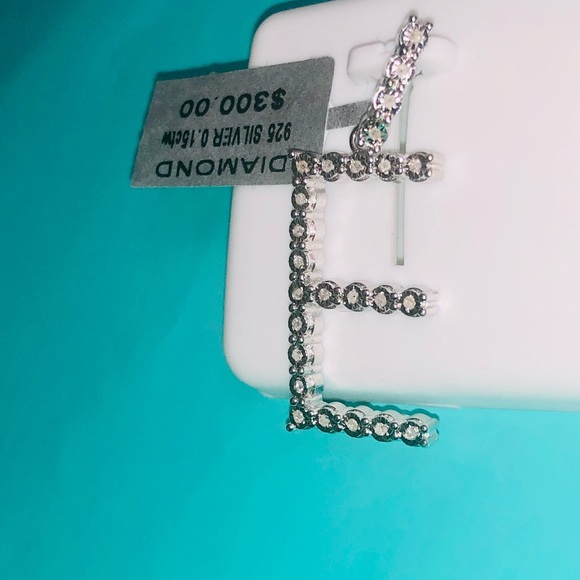 Real Diamond E Initial Charm Pendant NOT CZ Not fake! Bestselling Christmas Gift - Picture 8 of 11